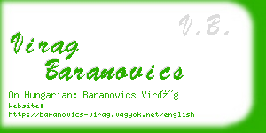 virag baranovics business card